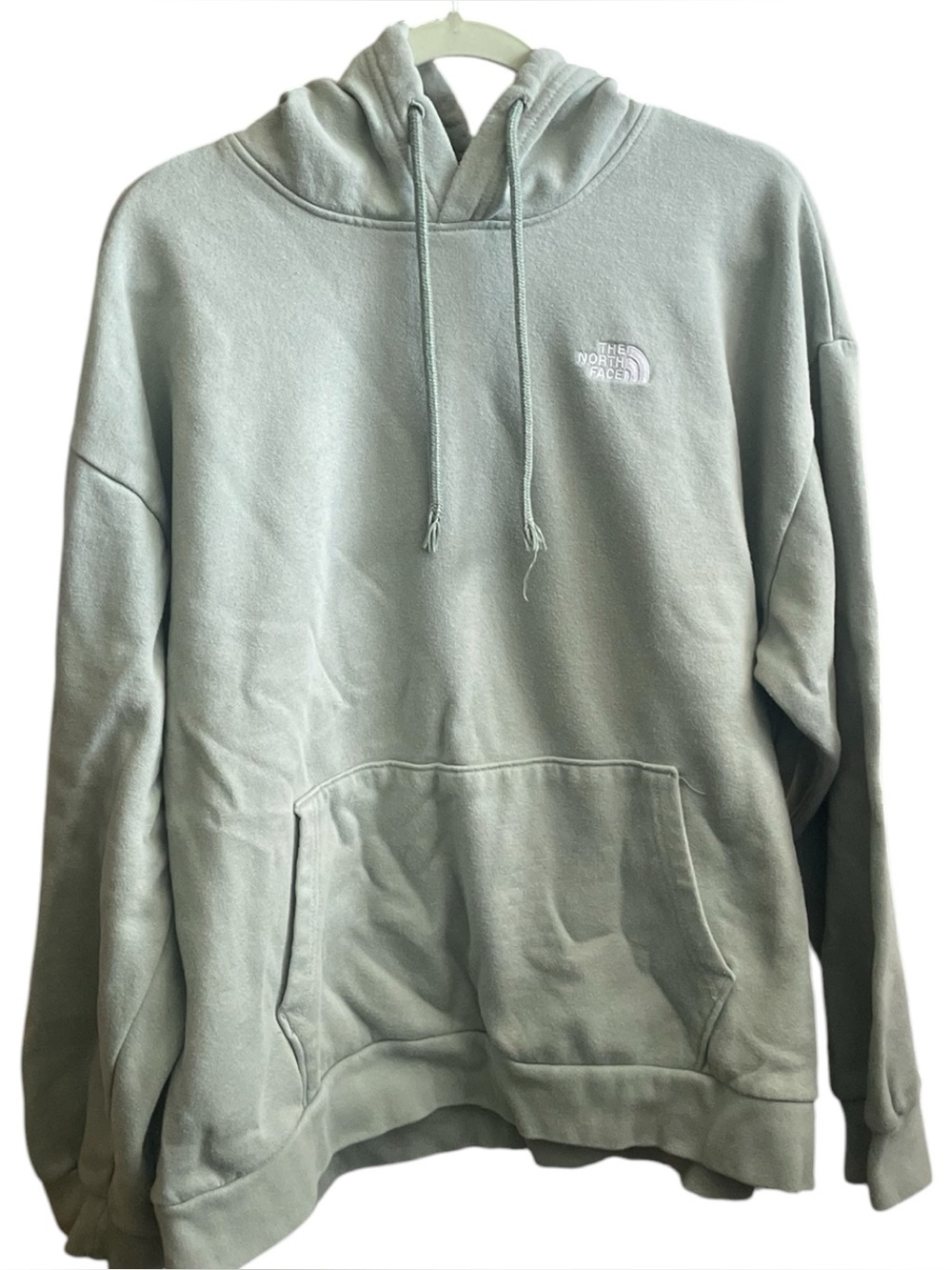 The North Face—  women’s Sage Green embroidered logo Hoodie